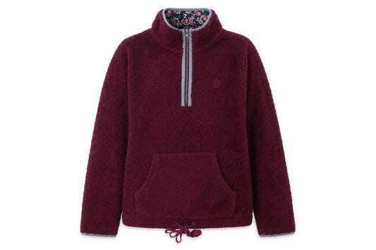 Front view of Crew Clothing Women's Purple Fleece Sweatshirt, size 12
