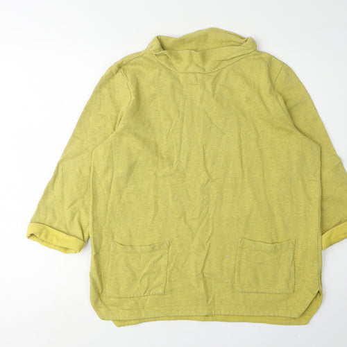 Seasalt Women's Yellow Cowl Neck Sweatshirt Size 10