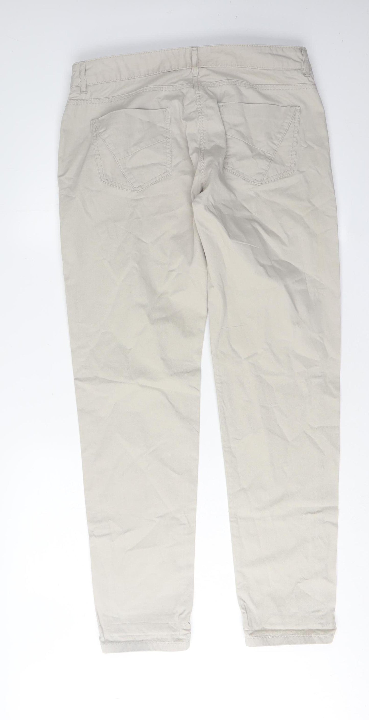 Kookai Women's Beige Chino Trousers Size 12