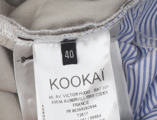 Kookai Women's Beige Chino Trousers Size 12