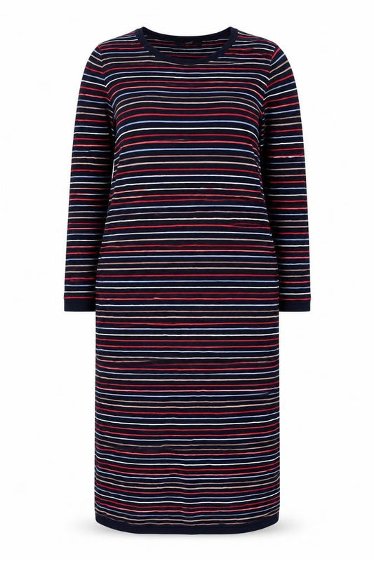 Front view of Next Women's Multicoloured Striped Dress, size 14