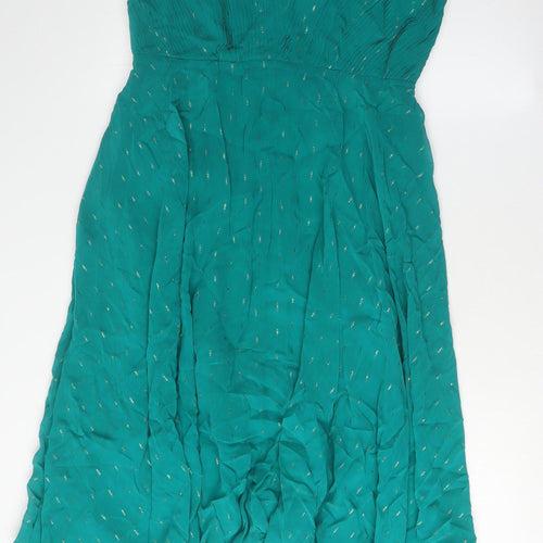 Monsoon Women's Green A-Line Midi Dress, UK 14