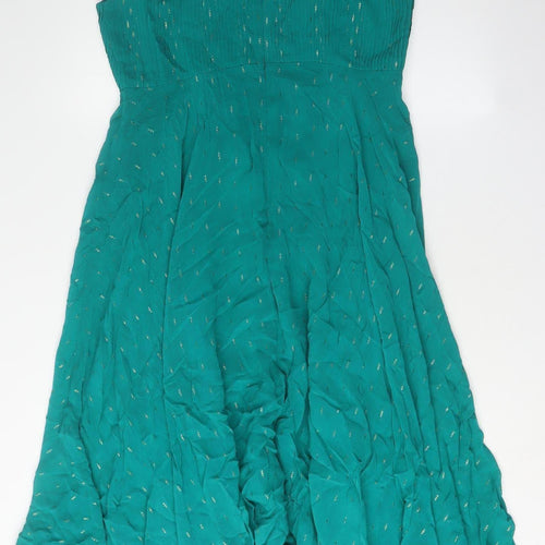 Monsoon Women's Green A-Line Midi Dress, UK 14