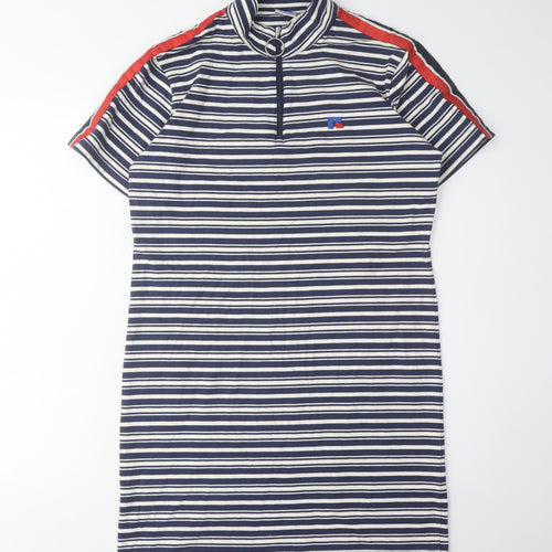 Russell Athletic Women's Multicoloured Striped T-Shirt Dress