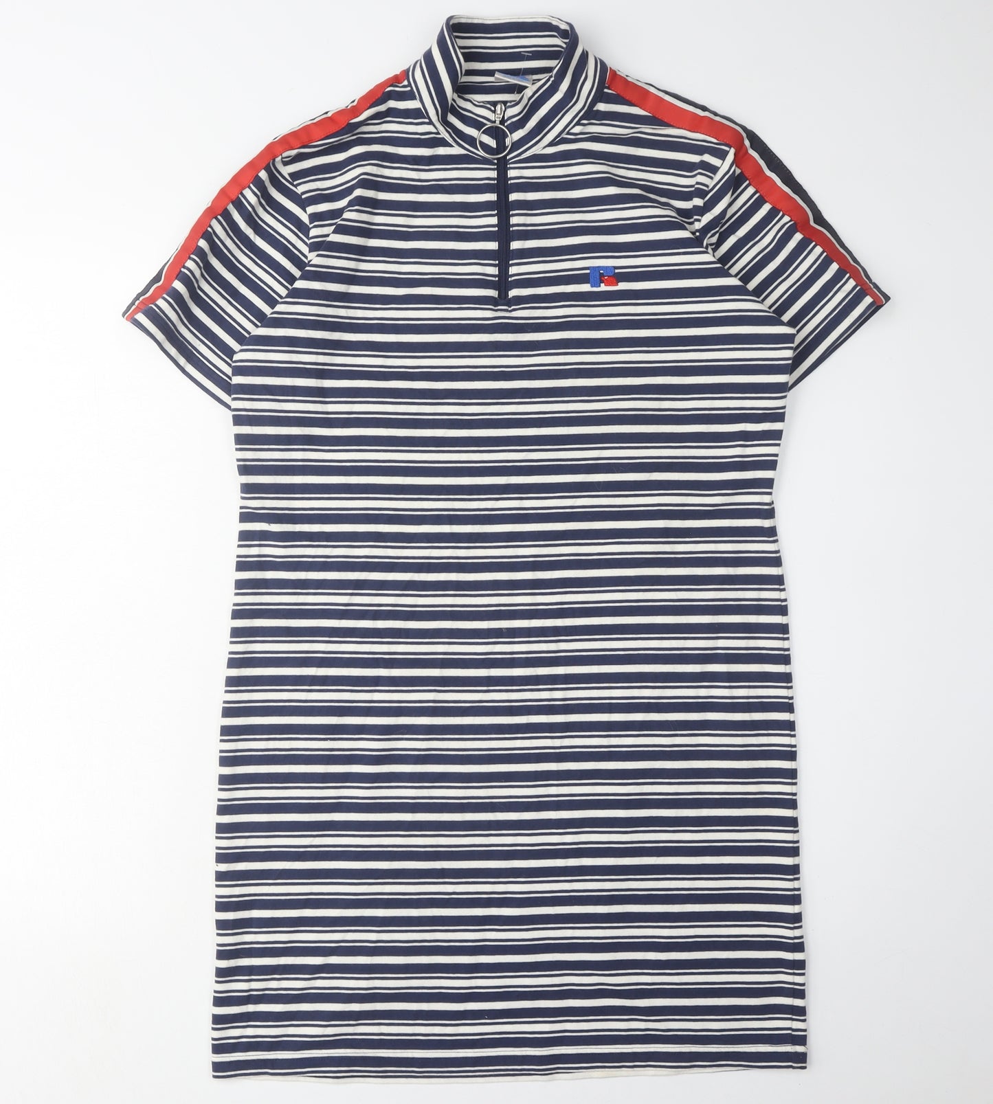 Russell Athletic Women's Multicoloured Striped T-Shirt Dress