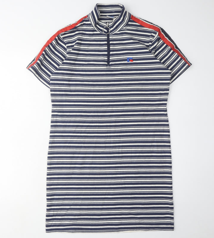 Russell Athletic Women's Multicoloured Striped T-Shirt Dress