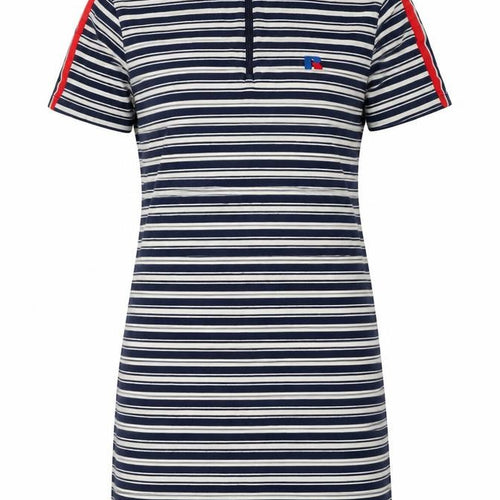 Russell Athletic Women's Multicoloured Striped T-Shirt Dress