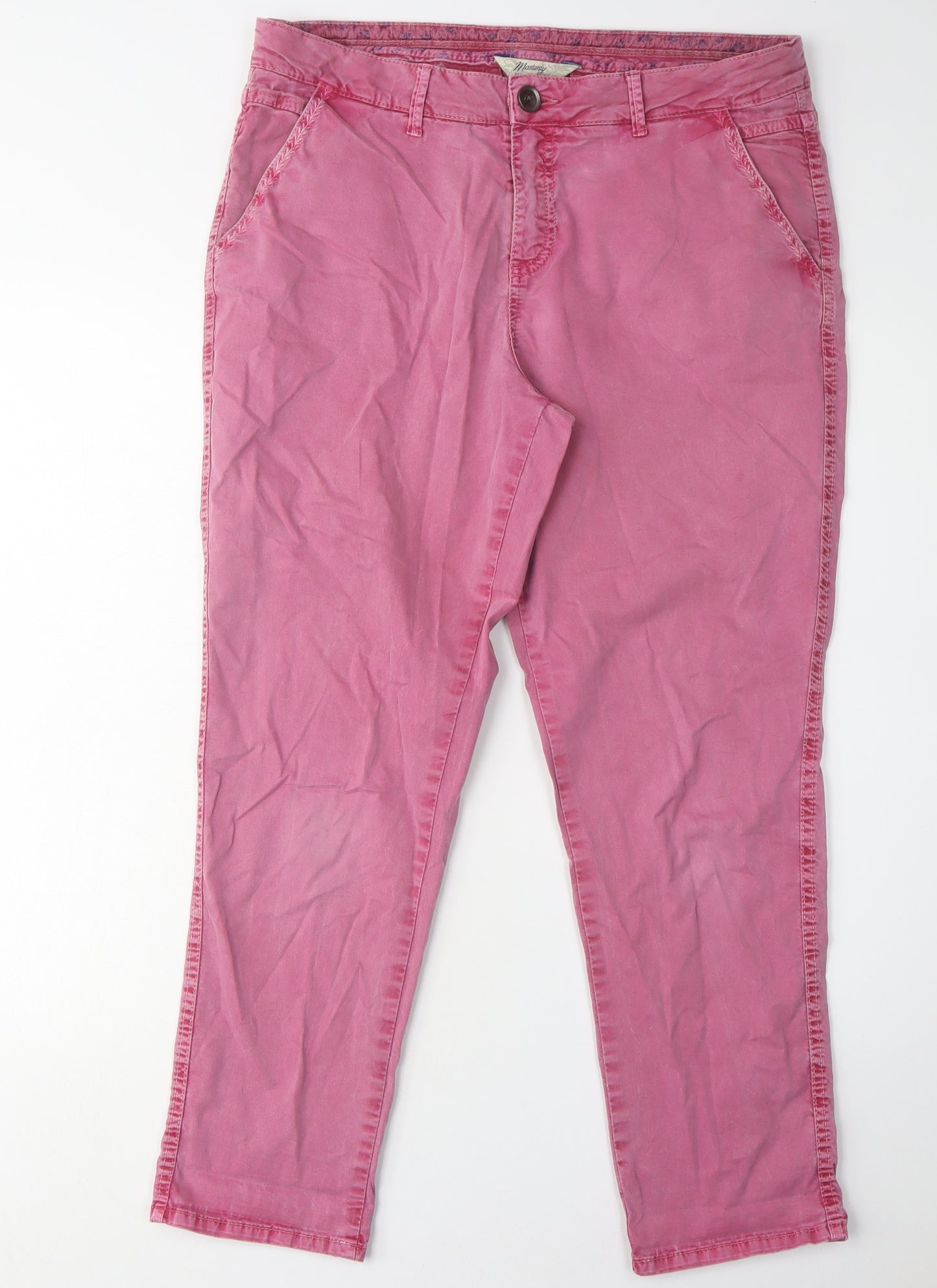Mantaray Women's Pink Straight Trousers Size 14