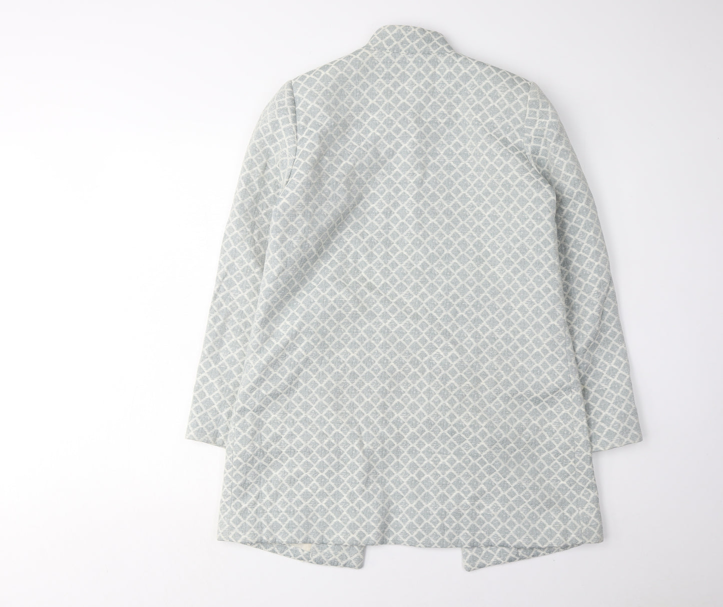 H&M Women Grey Geometric Pattern Suit Jacket