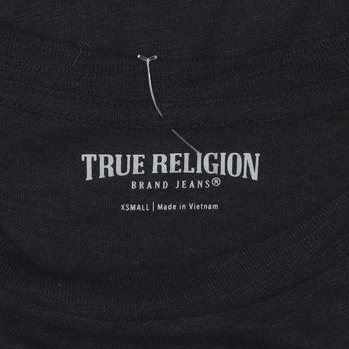 True Religion Women's Black XS Crew Neck T-Shirt