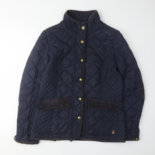 Joules Women's Navy Quilted Jacket, Size 12, Casual Style