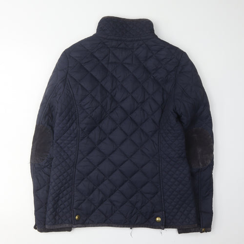 Joules Women's Navy Quilted Jacket, Size 12, Casual Style