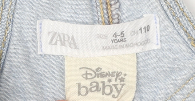 Zara Girls Light Blue Disney Mini Dress 4-5 Years