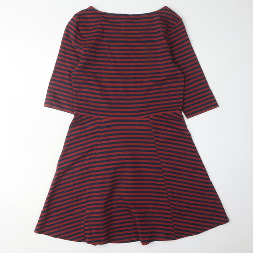 Jack Wills Women's Multicoloured Stripe Dress Size 12