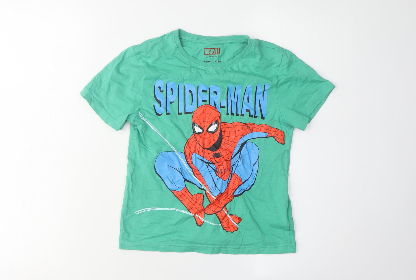 Marvel Spider-Man Boys Green T-Shirt 7-8 Years