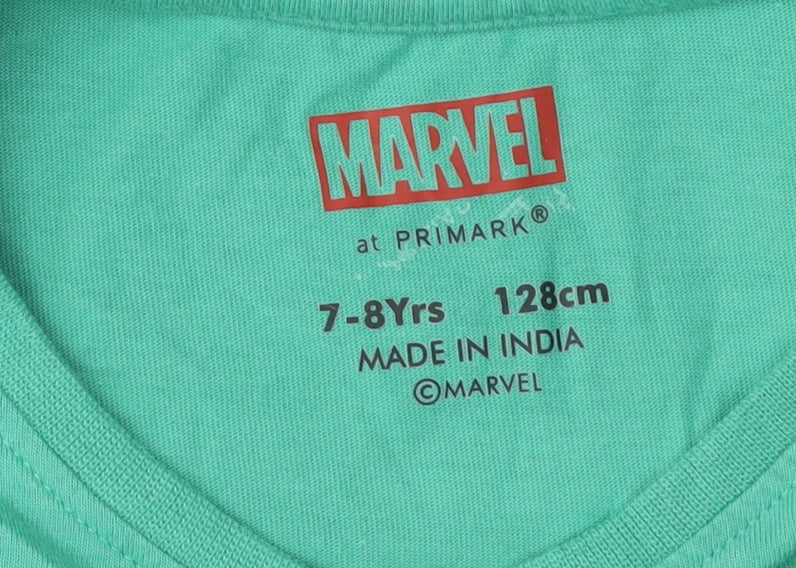 Marvel Spider-Man Boys Green T-Shirt 7-8 Years