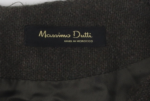 Massimo Dutti Women's Wool V-Neck Dress M