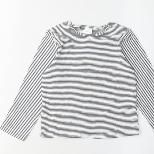 Next Girls Black Striped T-Shirt 3-4 Years