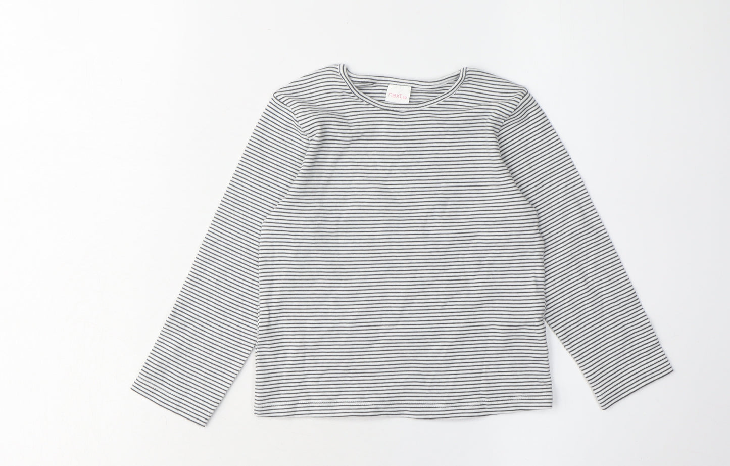 Next Girls Black Striped T-Shirt 3-4 Years