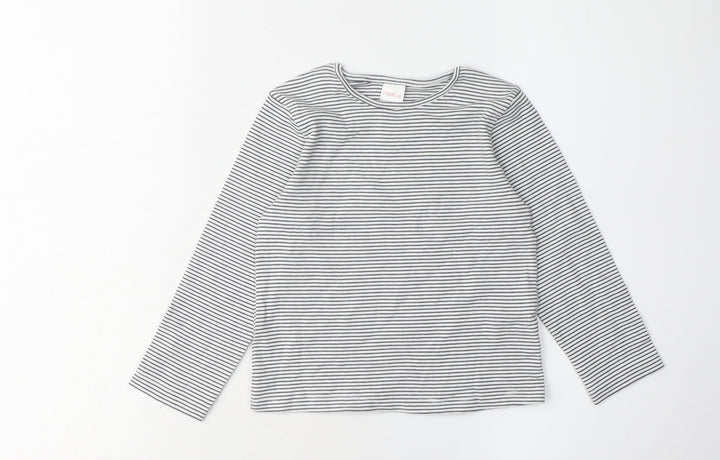 Next Girls Black Striped T-Shirt 3-4 Years