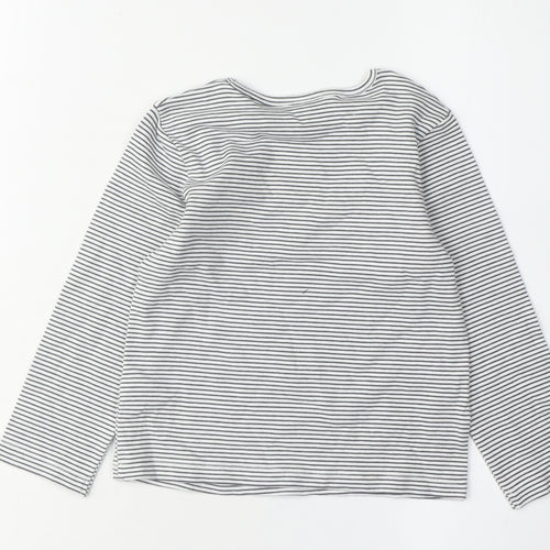 Next Girls Black Striped T-Shirt 3-4 Years