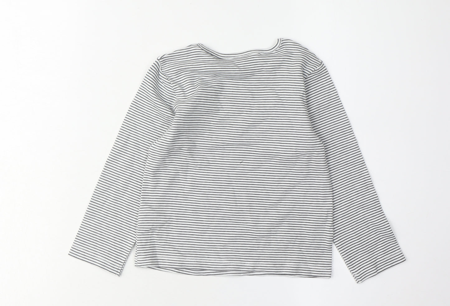 Next Girls Black Striped T-Shirt 3-4 Years