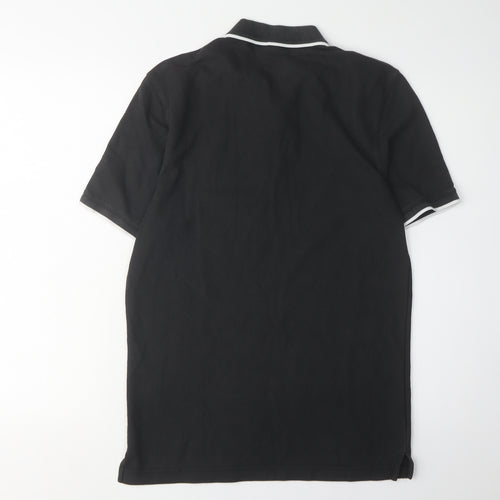 Reebok Men's Black Polo Shirt, Size M, Casual
