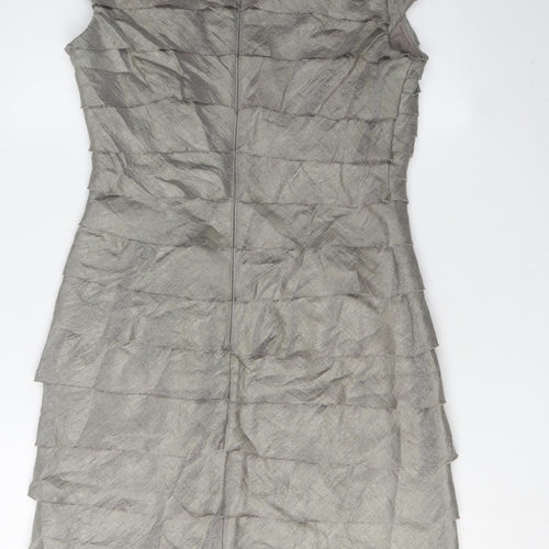London Times Grey Sheath Dress Women Size 10
