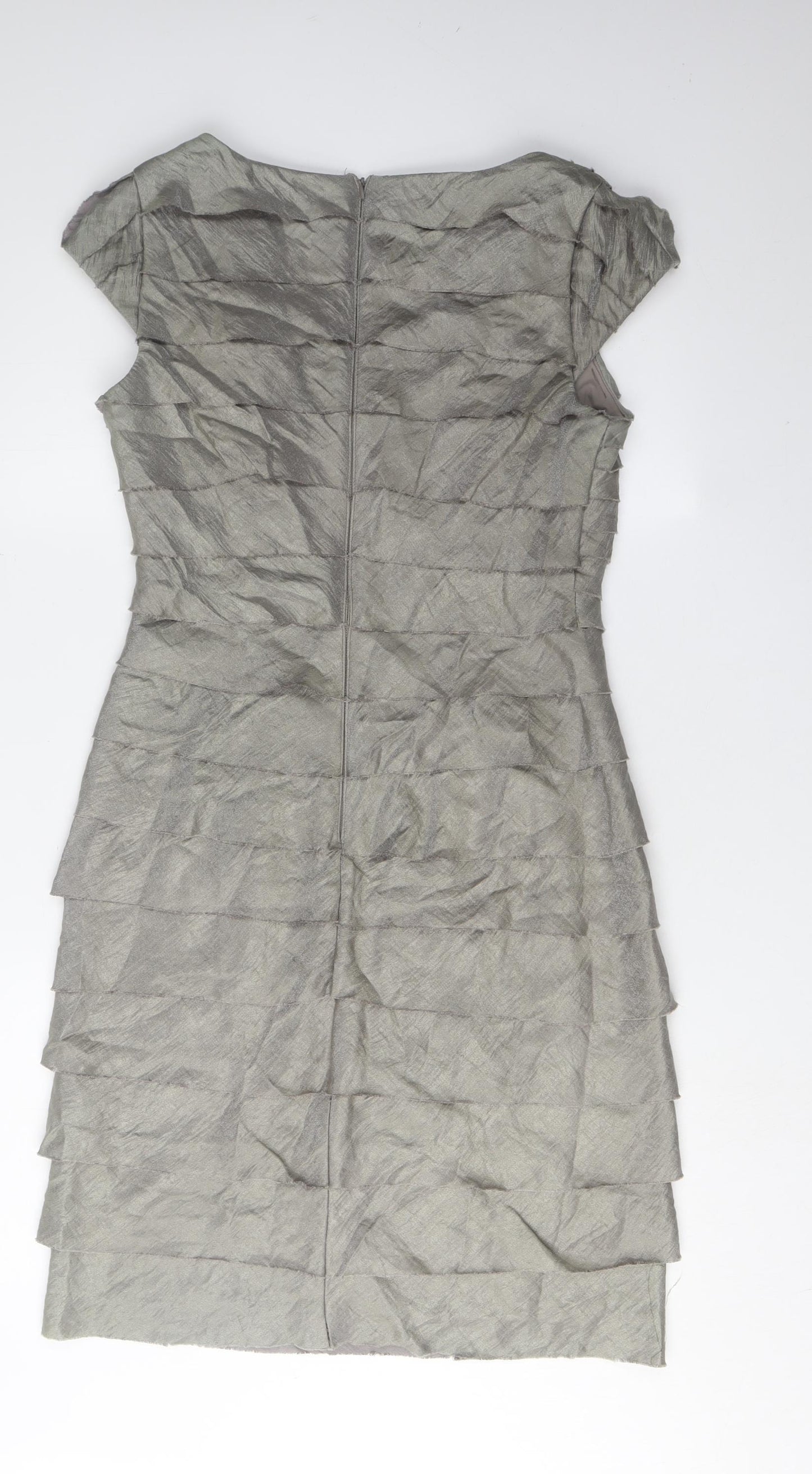 London Times Grey Sheath Dress Women Size 10