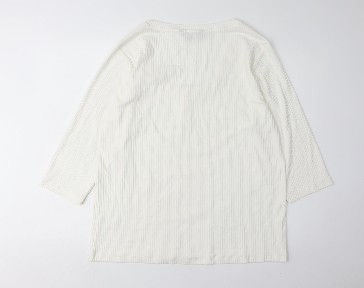Crew Clothing Women's White Scoop Neck T-Shirt Size 18