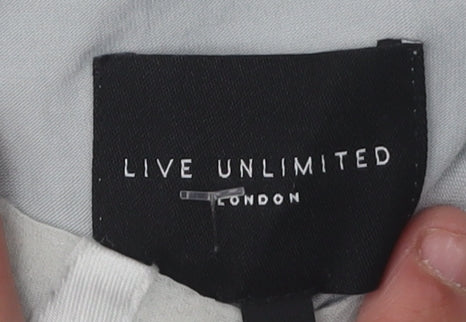 Live Unlimited London Women's White Cold Shoulder Top