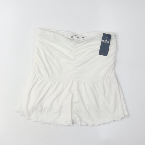 Hollister Women's White High Rise Skirt S