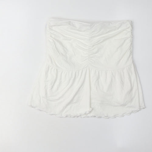 Hollister Women's White High Rise Skirt S