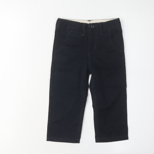 BabyGap Boys Black Chino Trousers, 2 Years, Cotton, Adjustable Waist