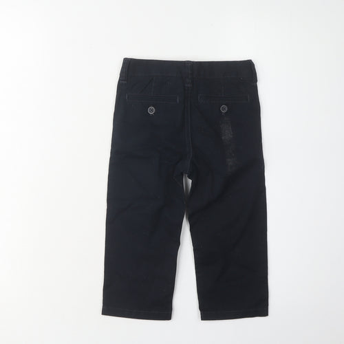 BabyGap Boys Black Chino Trousers, 2 Years, Cotton, Adjustable Waist