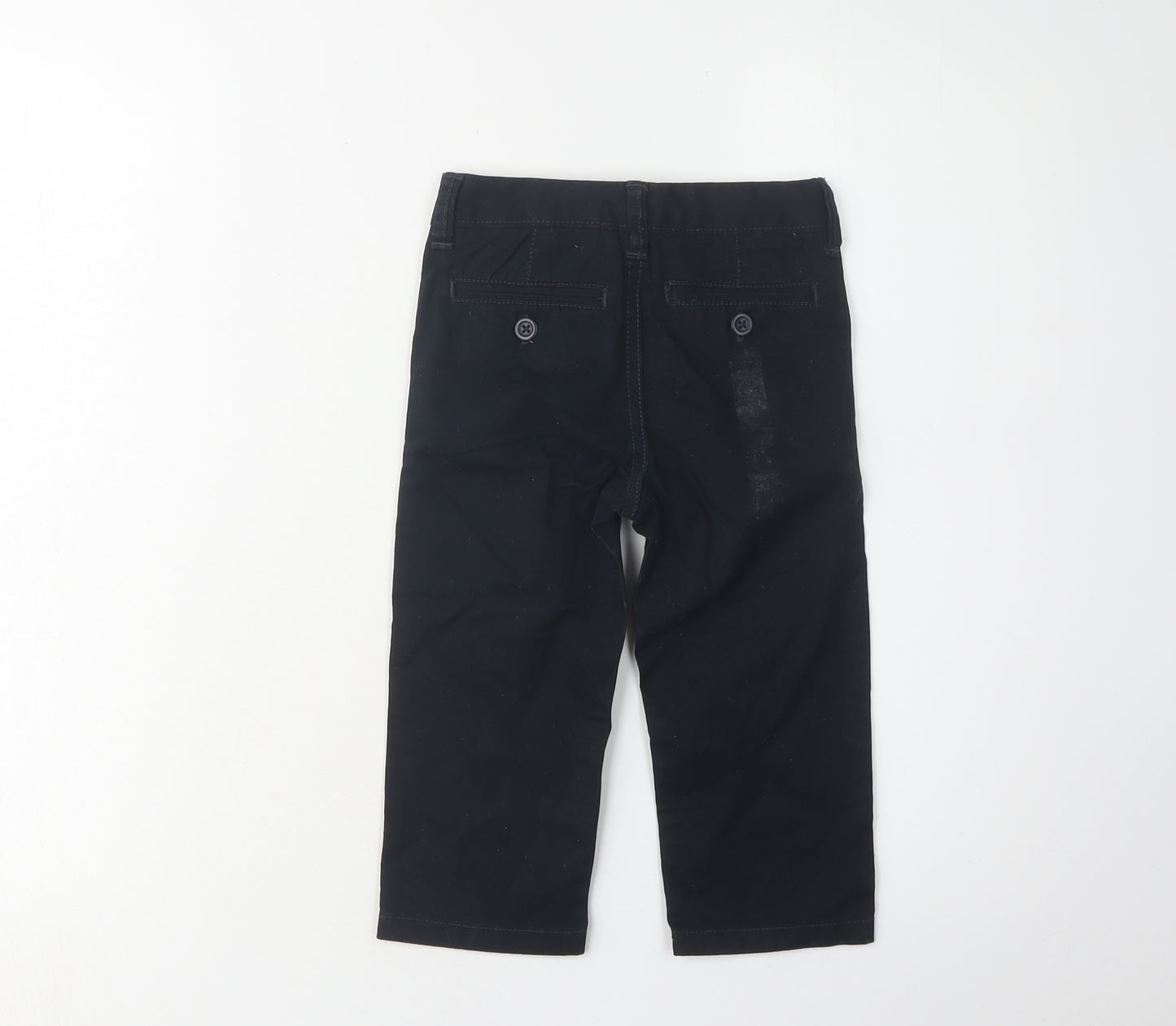 BabyGap Boys Black Chino Trousers, 2 Years, Cotton, Adjustable Waist