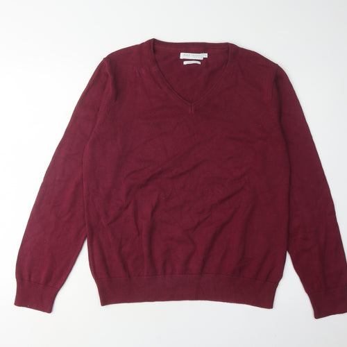 Paul James Men's Red XL V-Neck Pullover Jumper