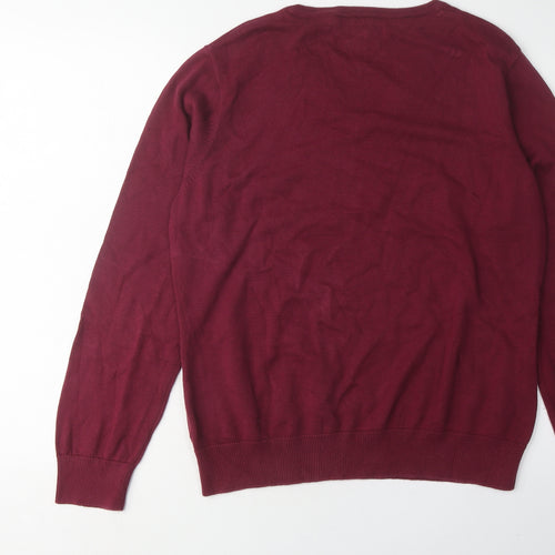 Paul James Men's Red XL V-Neck Pullover Jumper