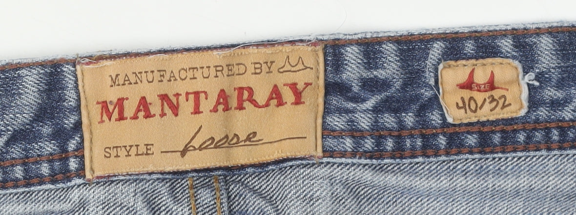 Mantaray Men's Blue Relaxed Fit Denim Jeans 40-32