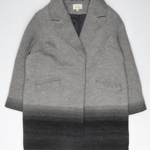 Linea Women's Grey Overcoat, Size 16, Classic Style