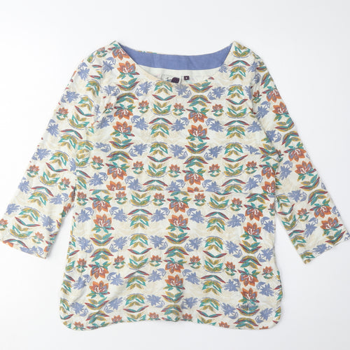 Weird Fish Women's Multicoloured Floral Tunic Blouse, Size 8
