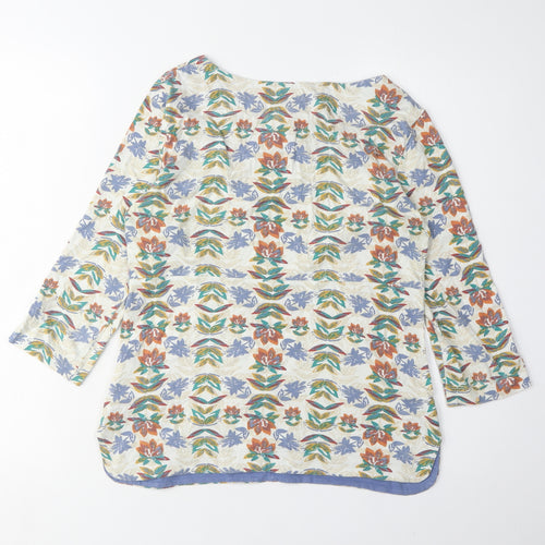Weird Fish Women's Multicoloured Floral Tunic Blouse, Size 8