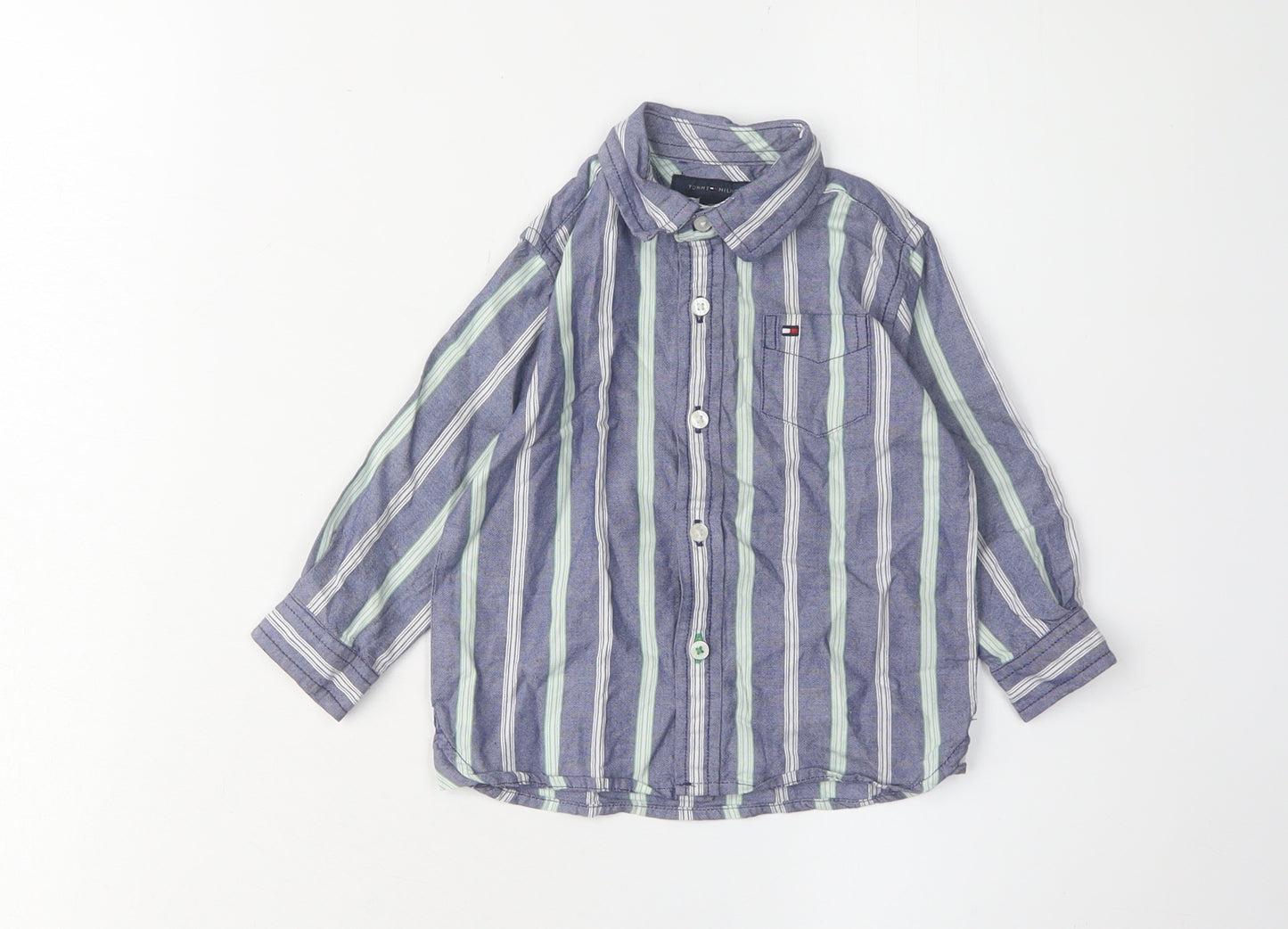 Tommy Hilfiger Boys Button-Up Striped Shirt 18-24 Months
