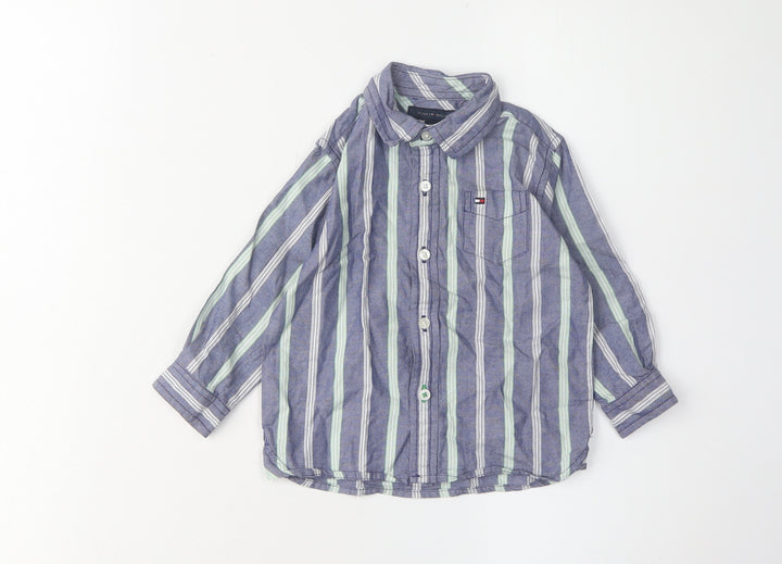 Tommy Hilfiger Boys Button-Up Striped Shirt 18-24 Months