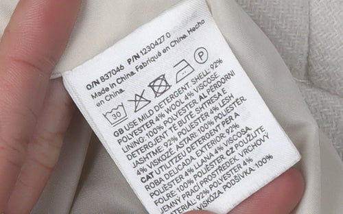 H&M Women’s Ivory Trench Coat, Size 10