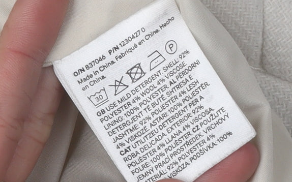 H&M Women’s Ivory Trench Coat, Size 10