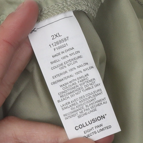 Collusion Men's Beige 2XL Casual Nylon Shorts