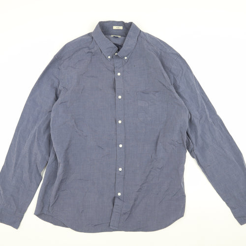 J.Crew Men's Blue Slim Fit Long Sleeve Shirt XL