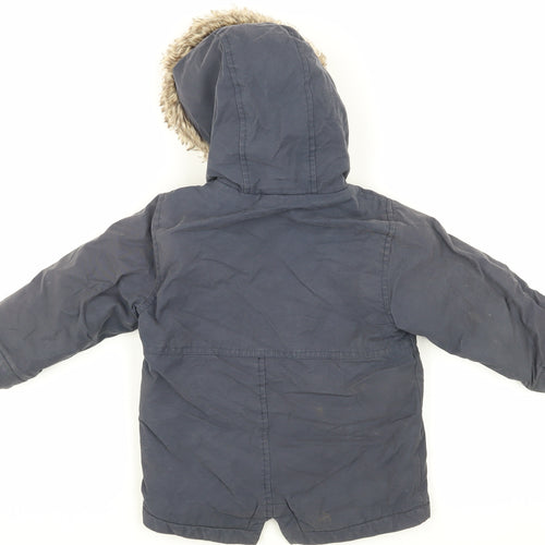 Next Unisex Blue Parka Coat, 18-24 Months, Winter Essential
