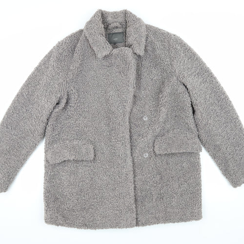 ICHI Grey Women's Basic Jacket, Size M, Collared